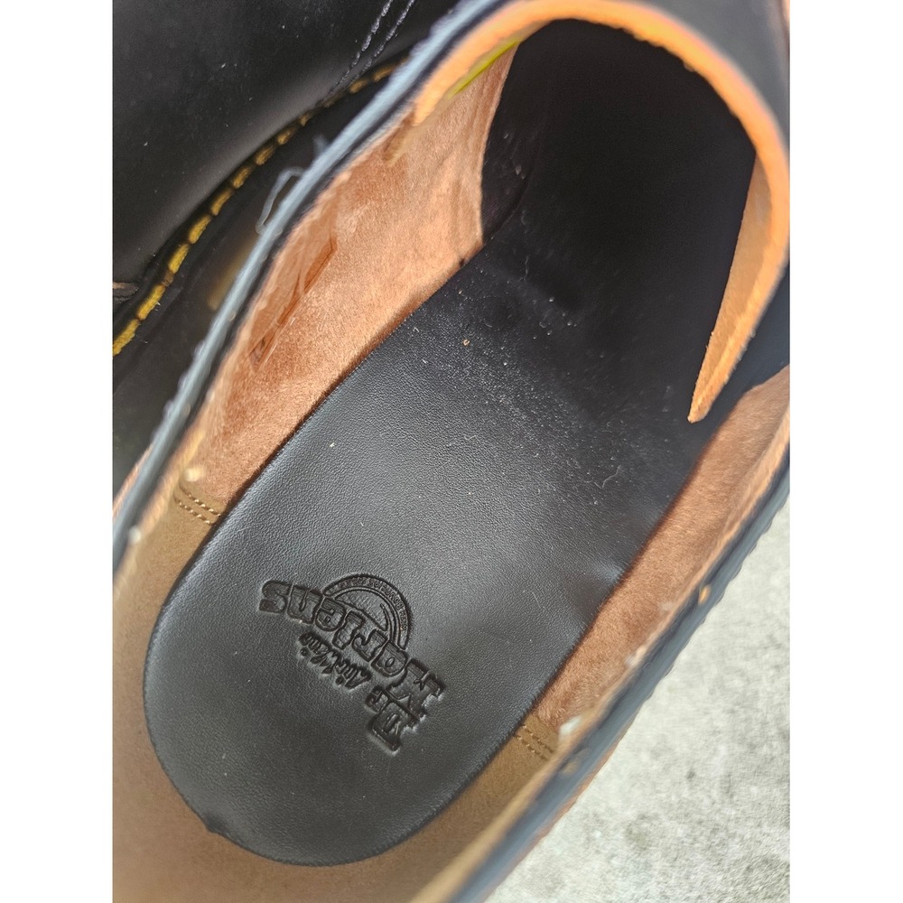 Dr. Martens Leona Lo Women 11 Black Leather Platform Oxford Lug Sole Goth Punk ~ - Picture 7 of 10
